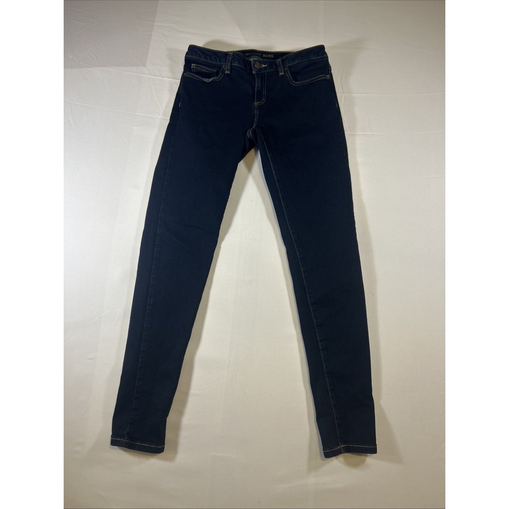 Michael Kors Izzy Skinny Jeans Womens Size 4 Dark Rinse Mid Rise Stretch NWT